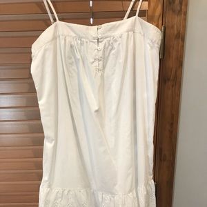 White eyelet beach dress